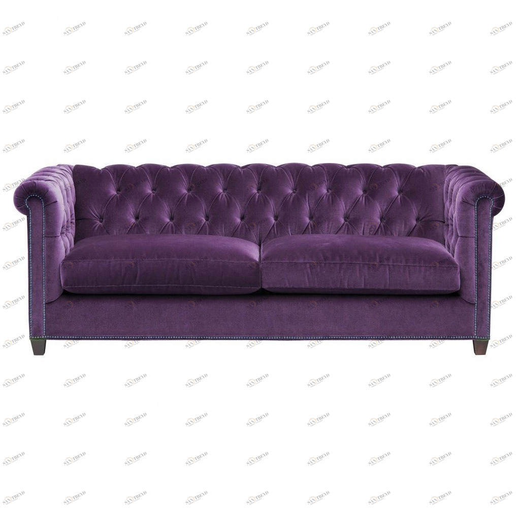 Диван Chesterfield 2.0 прямой фиолетовый ICON DESIGNE ДИЗАЙНЕРСКИЕ 193824 Фиолетовый 