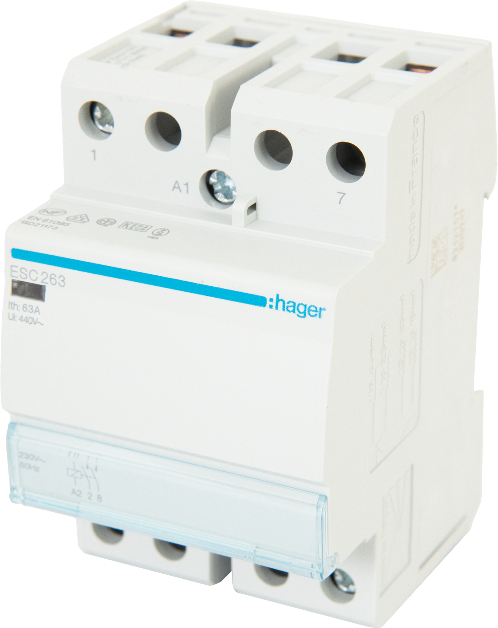 89975754 Контактор модульный 2НО, 63А, 230 В, 3 М STLM-0080171 HAGER