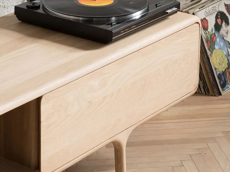 Низкий дубовый ТВ-шкаф с ящиками Gazzda Фавн ARCH-00041114 - Вид №1