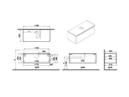 Подвесной умывальник с ящиками VitrA Bathrooms Integra Round ARCH-00119247 - Вид №8