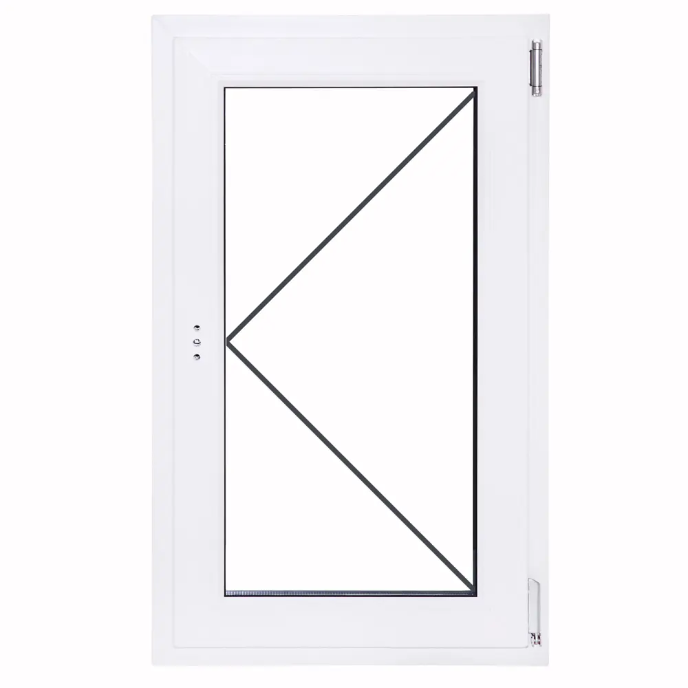 Окно пластиковое ПВХ Deceuninck одностворчатое 1000x600 мм (ВхШ) стекло 4 мм поворотное белый/белый STLM-2200789