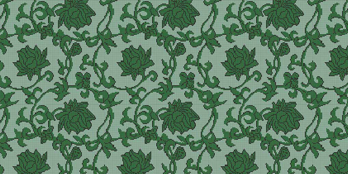 МОЗАИКА ИЗ СТЕКЛА MZ-04 GREEN ALMA ПАННО 15 MZ04GREEN - Вид №1