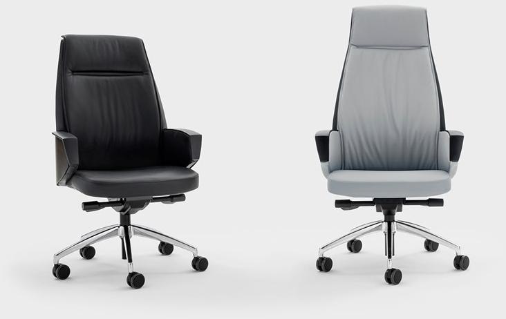 Viganò Поворотное кожаное кресло руководителя со средней спинкой Grace sun-id-1468377 - Вид №2