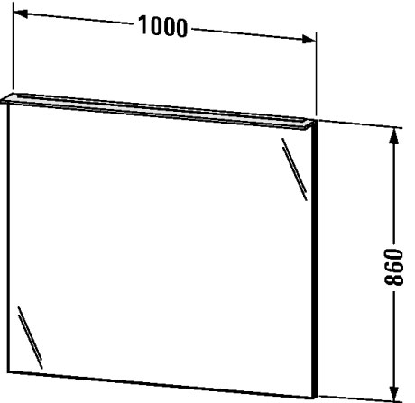 XL749501313 X-Large Зеркало с подсветкой Американский орех, натуральный шпон Duravit - Вид №1
