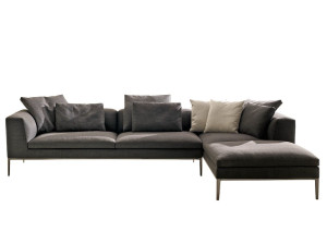 Угловой диван из ткани