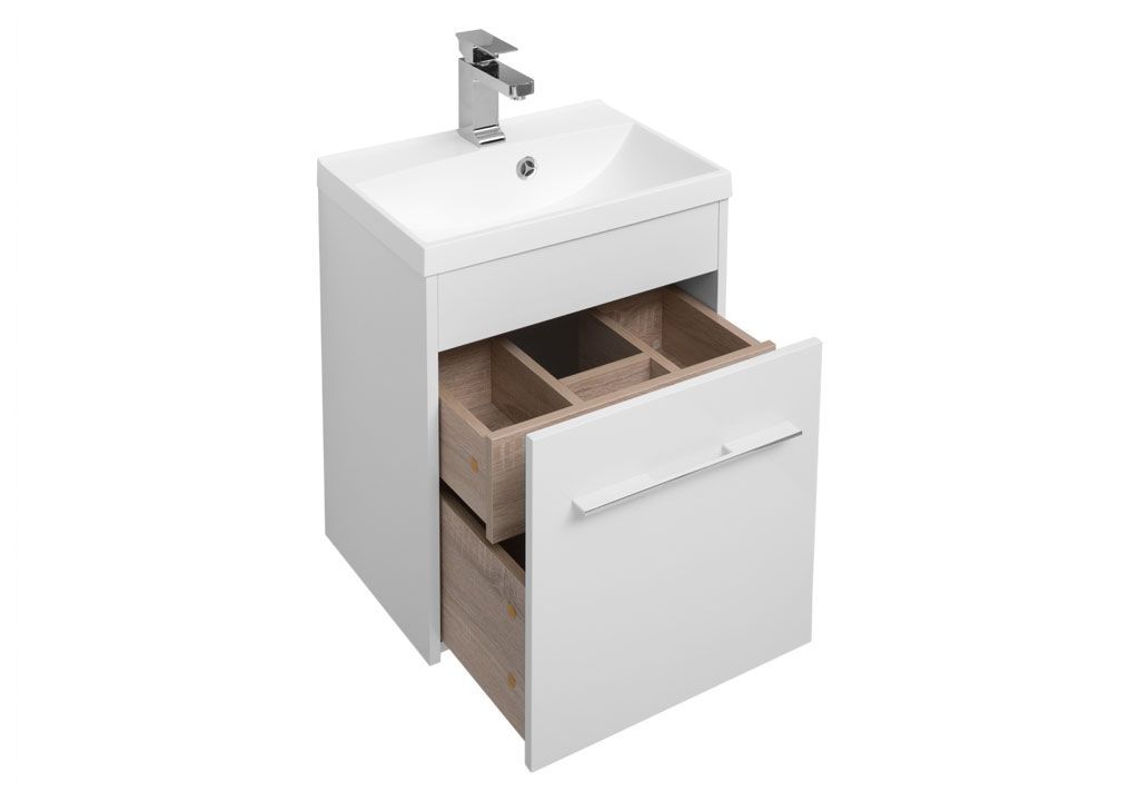 Тумба с раковиной Aquanet Августа 50 белый 0021002300204095 - Вид №3