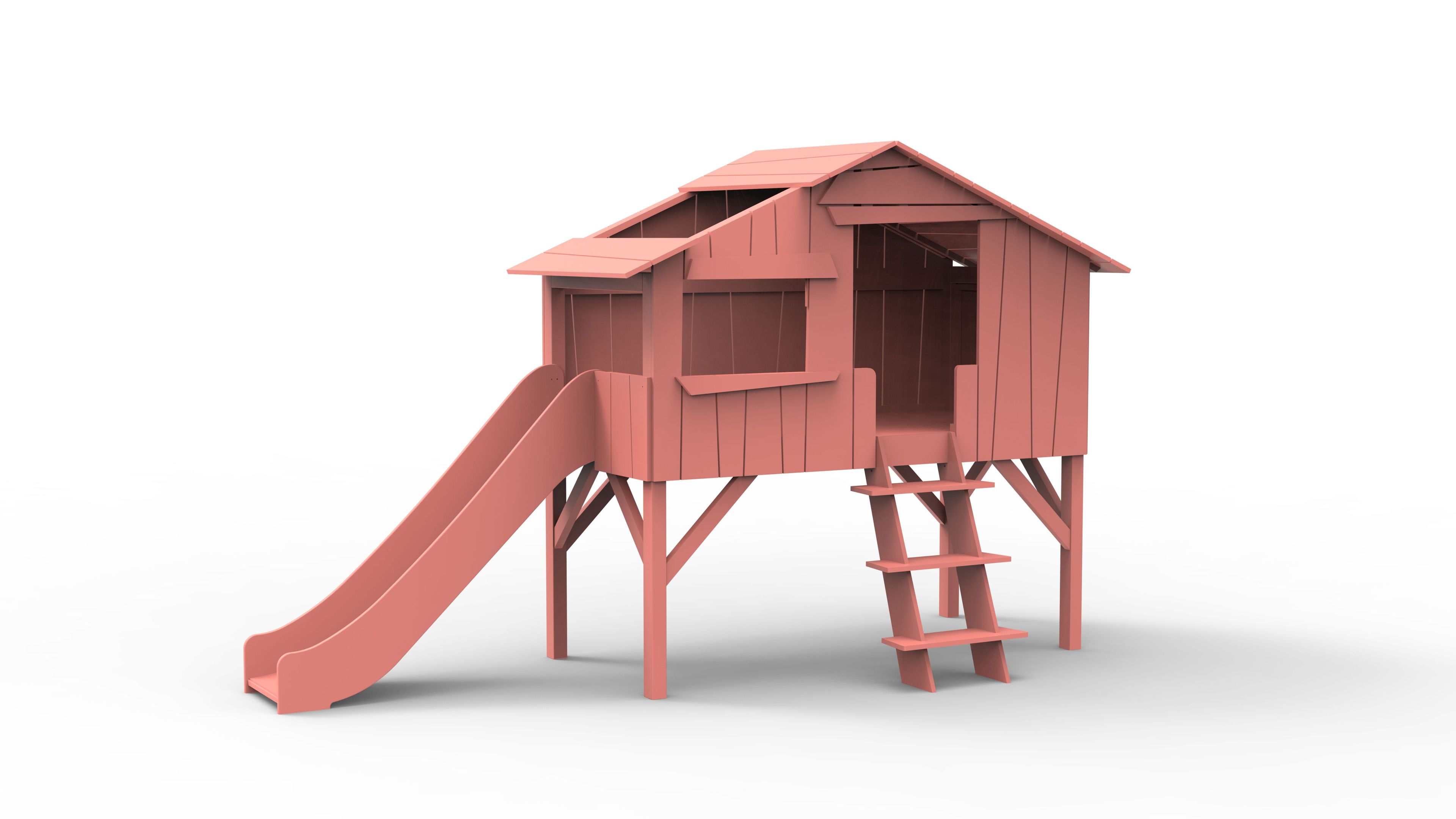 Кровать-чердак из МДФ с горкой Mathy by Bols TREEHOUSE BEDS &amp ARCH-00138368 - Вид №20