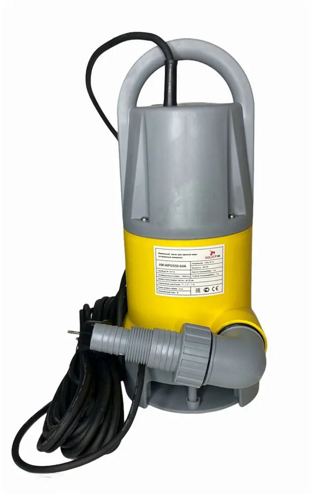 91014715 Насос погружной дренажный Aquatim Am-wpd550-04a чистая и загрязненная вода расход 10500 л/ч STLM-0441974