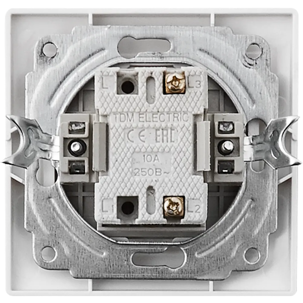 Выключатель TDM ELECTRIC Таймыр одноклавишный белый для скрытого монтажа 85591333 STLM-0064421 - Вид №2