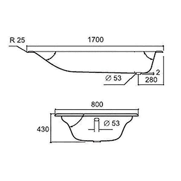 ZYA 19G Ванна Aqualux Santreyd  - Вид №1