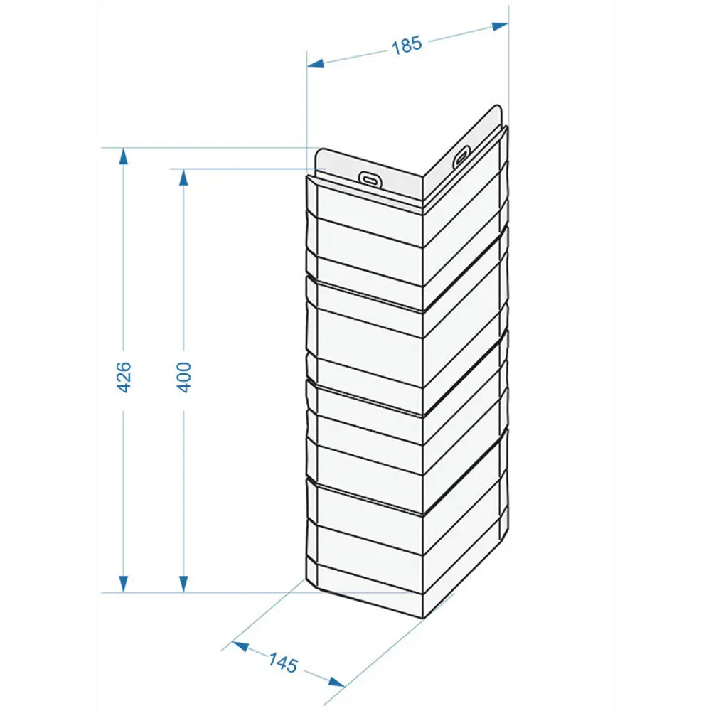 85346254 Угол наружный для фасадных панелей Döcke цвет кедровый орех STLM-0062057  - Вид №1