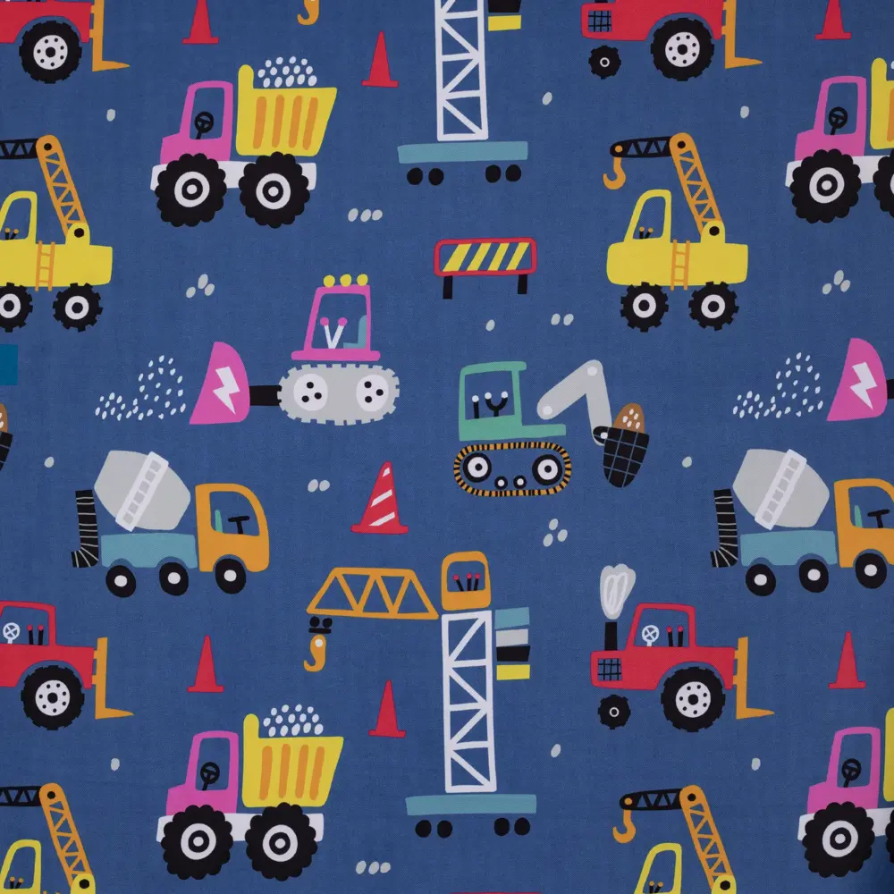 Штора на ленте Машинки 160x260 см цвет синий GARDEN STLM-2080203 - Вид №2