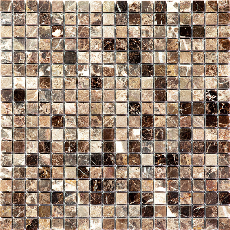 90207551 Мозаика 4M022-15P- Emperador-Dark мрамор 29.8х29.8 см i-Tilе STLM-0132749 NATURAL