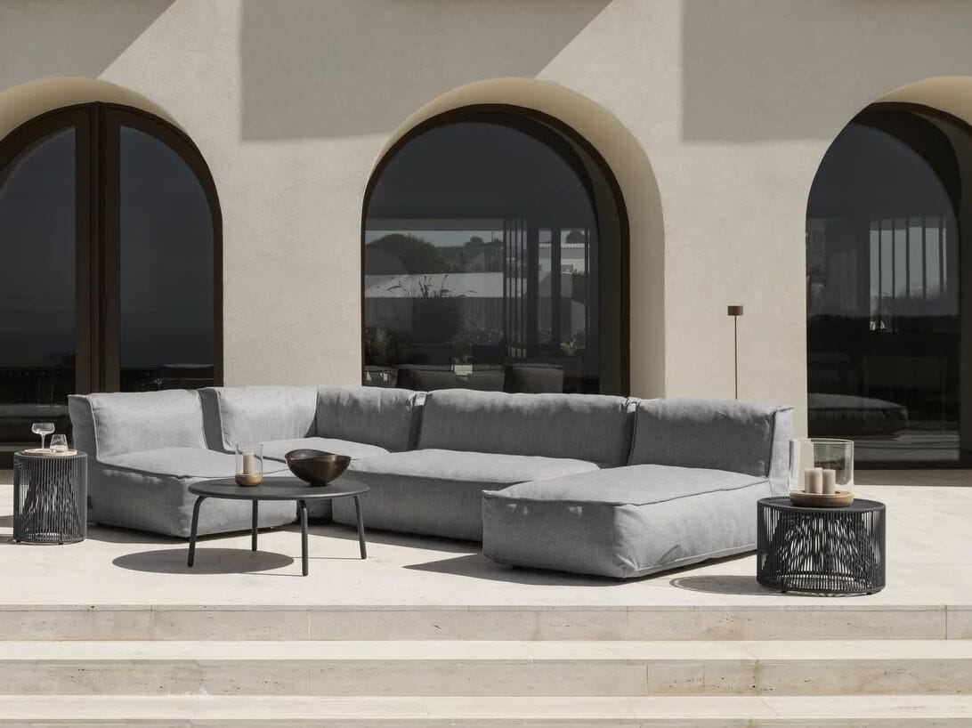 Круглый журнальный столик из стали и веревки blomus Rope ARCH-00139043