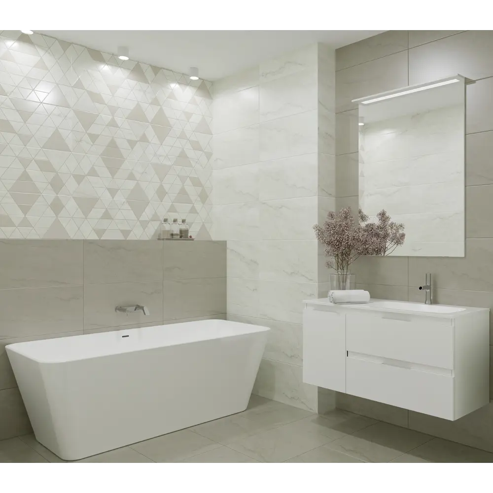 Плитка напольная Azori Carlina Shadow 42x42 см 1.23 м² матовая цвет серый STLM-2027477 - Вид №2
