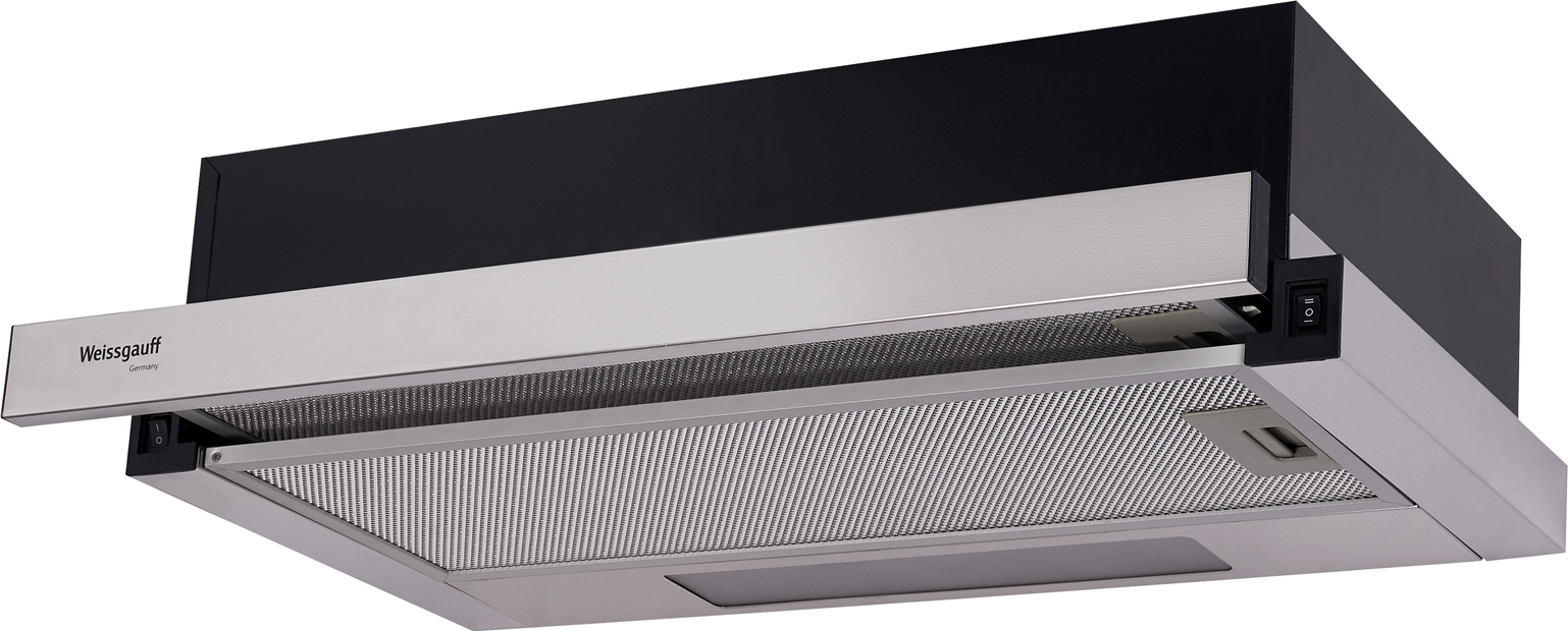 TEL 06 2M IX Встраиваемая с выдвижной кареткой, 60см, 600 м3, 2 мотора, панель управления:нержавеющая сталь, механическое управление, нержавеющая сталь Weissgauff Santreyd 