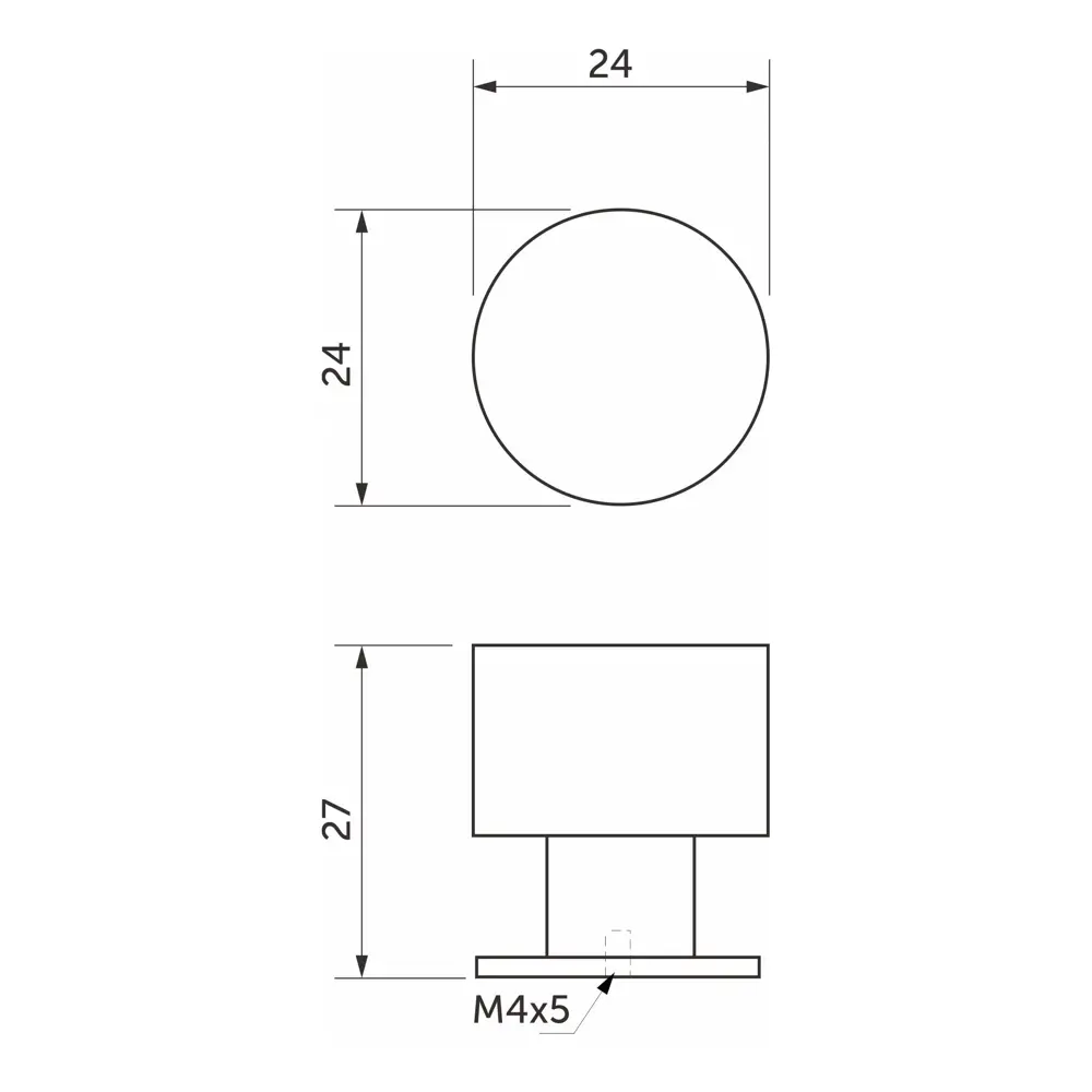 Мебельная ручка-кнопка AKS Лион в стиле никель 88909448 STLM-1531587 - Вид №5