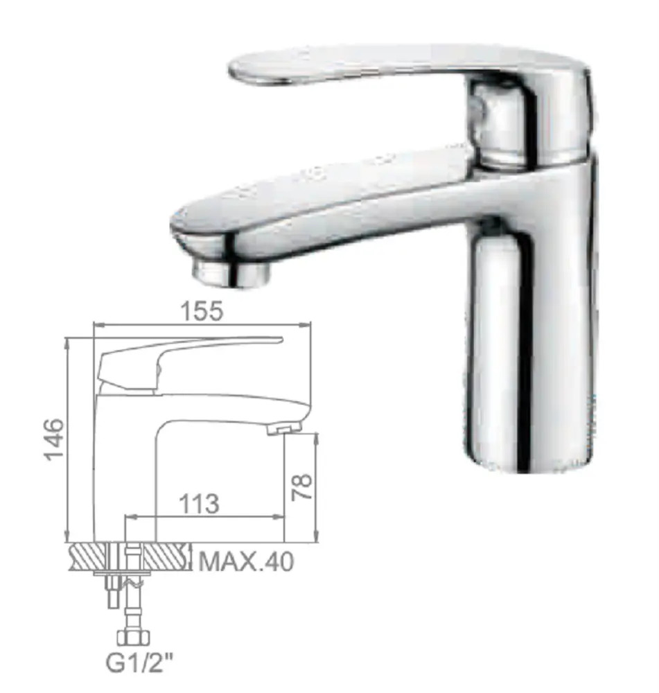 93818317 Смеситель для раковины Ledeme L1072 STLM-0575923