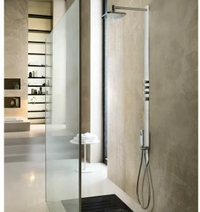 Nobili Rubinetterie Термостатическая душевая стойка с ручным душем с верхним душем Loop Lp90000/50cr