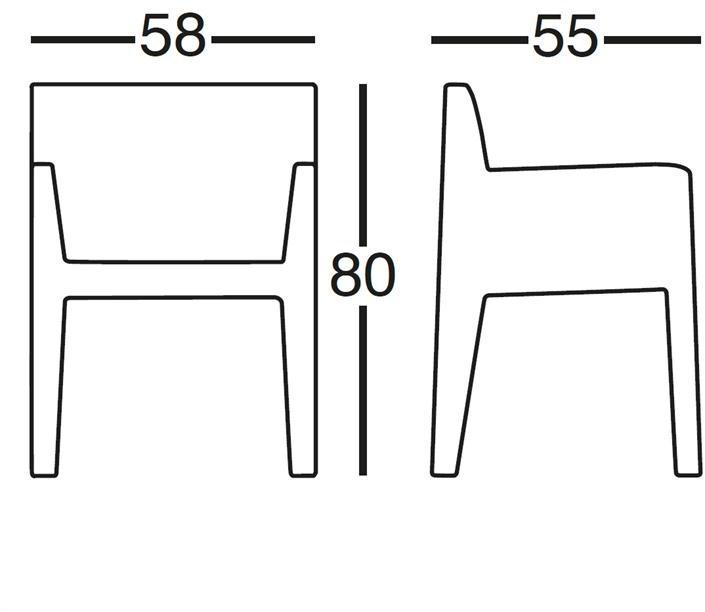 VONDOM Садовый стул с подлокотниками Jut sun-id-1427511 - Вид №2