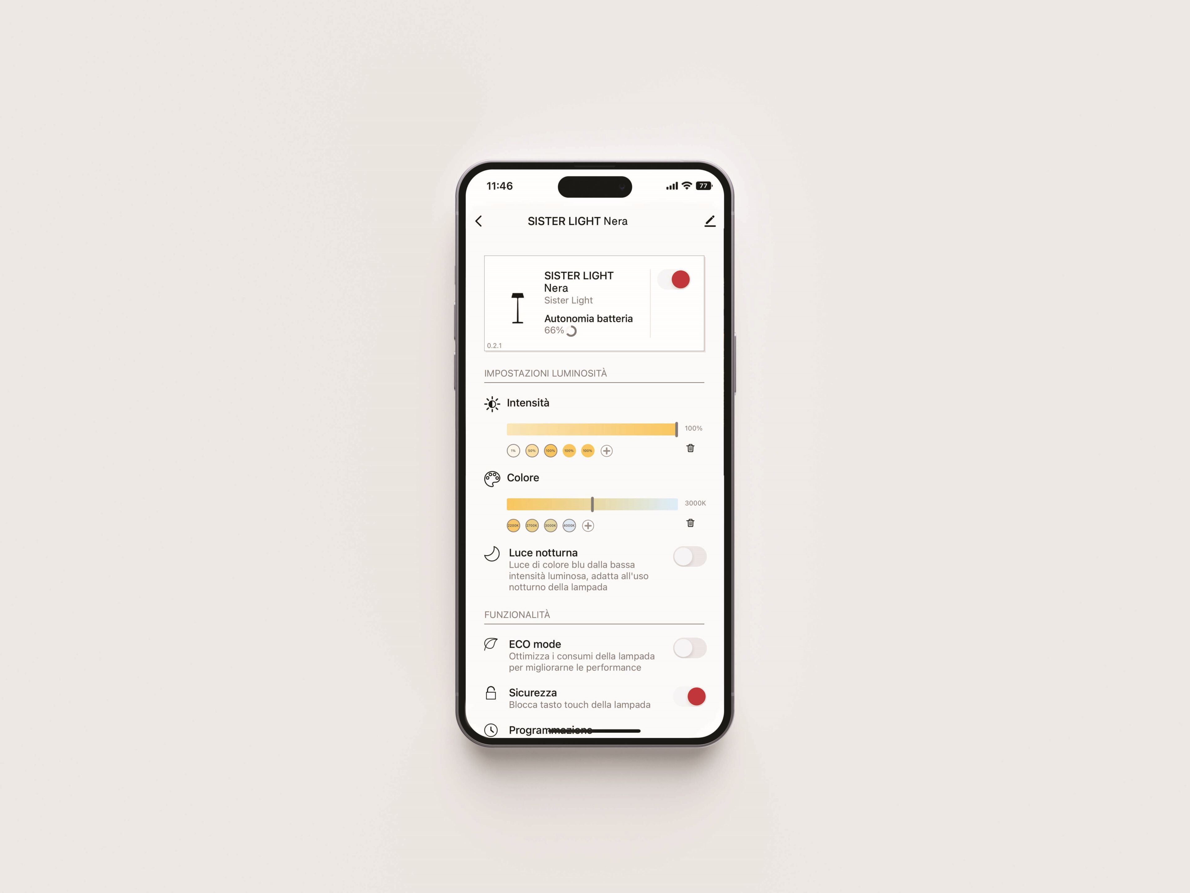Перезаряжаемый настенный светильник Zafferano Sister Light Wi-Fi ARCH-00013624 - Вид №5