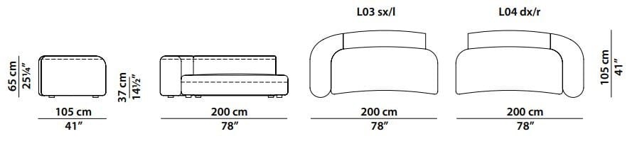 Кожаный модульный диван Baxter Clara ARCH-00053660 - Вид №20