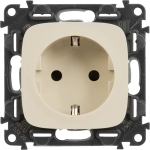 Розетка Legrand Valena Allure 2 контакта с заземлением с защитными шторками цвет слоновая кость 82169358 STLM-2038246