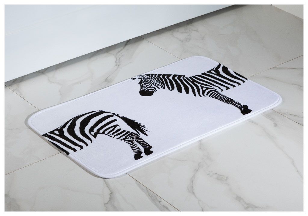 Коврик для ванной Aquanet MA3413A 75см, зебры  - Вид №1