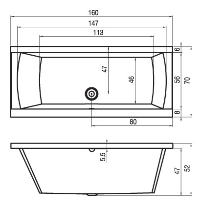 BA7100500000000_hit1 Ванна Riho Julia Santreyd - Вид №4