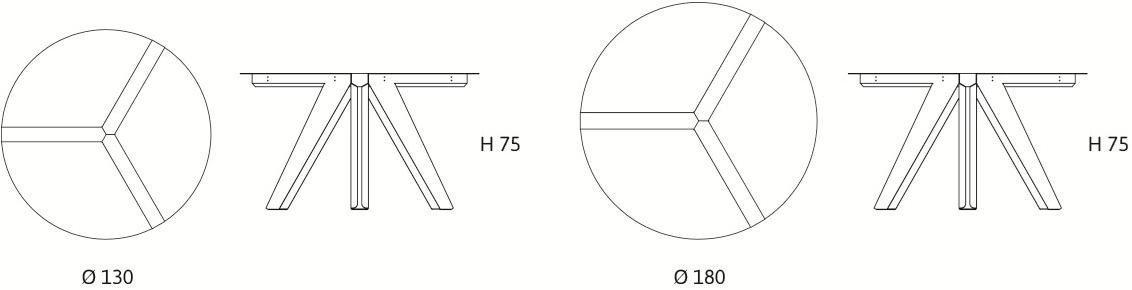 Officine Tamborrino Круглый стол из стали и дерева sun-id-1465243 - Вид №1