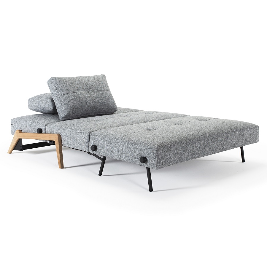 Диван Cubed 160 Deluxe с подушками и деревянными ножками, гранит Innovation Living CUBEDS10 - Вид №5