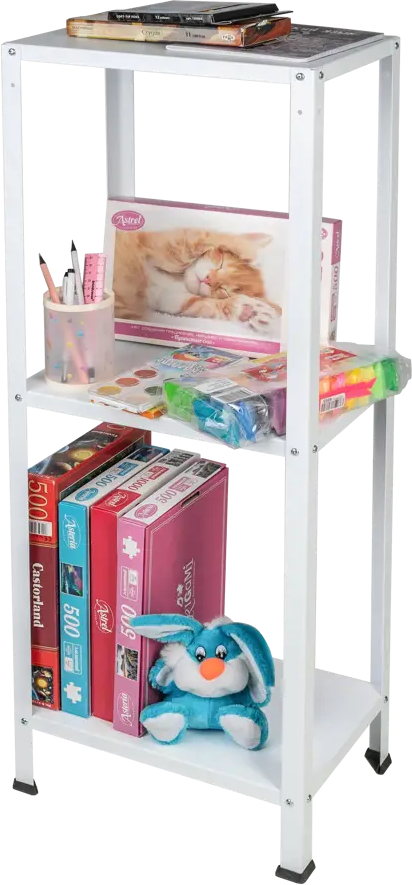 91703030 Стеллаж металлический Veranda 37x100x25 см нагрузка до 20 кг оцинкованная сталь цвет белый STLM-1093208