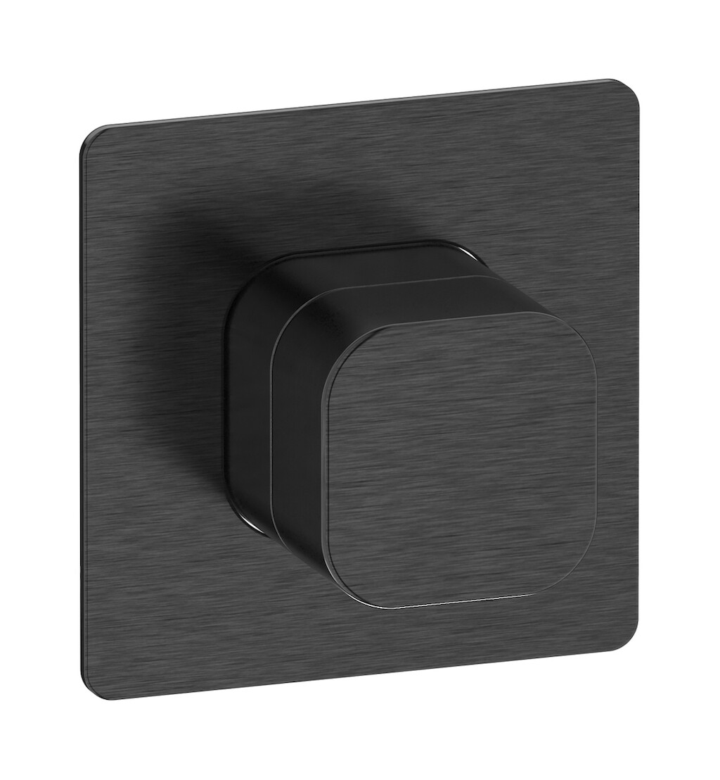 Комплект внешних частей настенного прогрессивного смесителя на 1 потребителя. WE ARE IB eo300cs_1 Brushed Black Chrome Elio