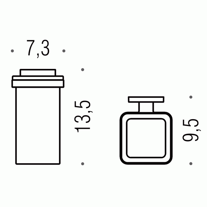 B3702 BasicQ Стакан настенный COLOMBO Basic Q Colombo Design - Вид №2