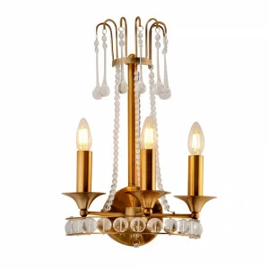 Бра Regency от Delight Collection WG6957 DELIGHT COLLECTION СВЕЧА 245979 Золото;прозрачный
