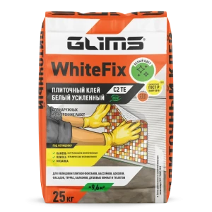 Клей для камня и плитки С2T Белый Glims WhiteFix 25 кг 14181914 STLM-2077612