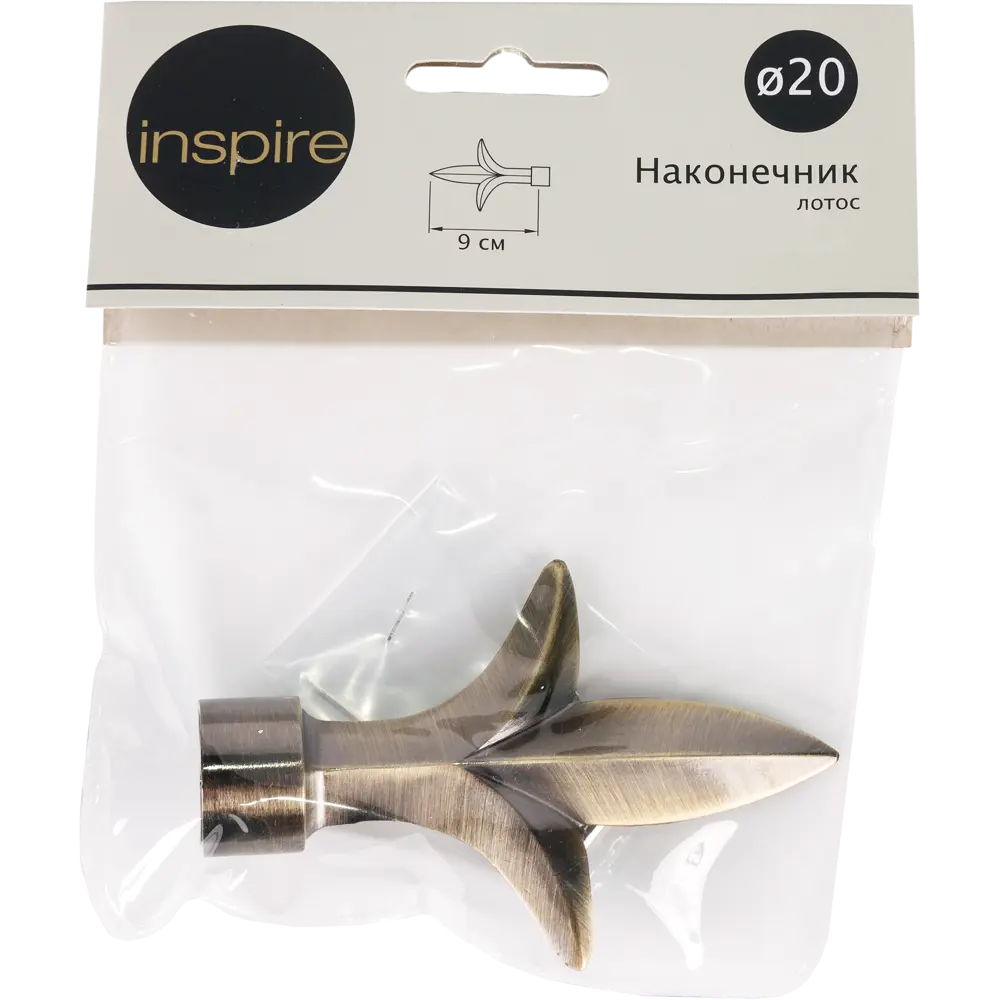 Наконечник «Лотос» 9 см цвет золото антик 13350990 STLM-2211018 INSPIRE  - Вид №4