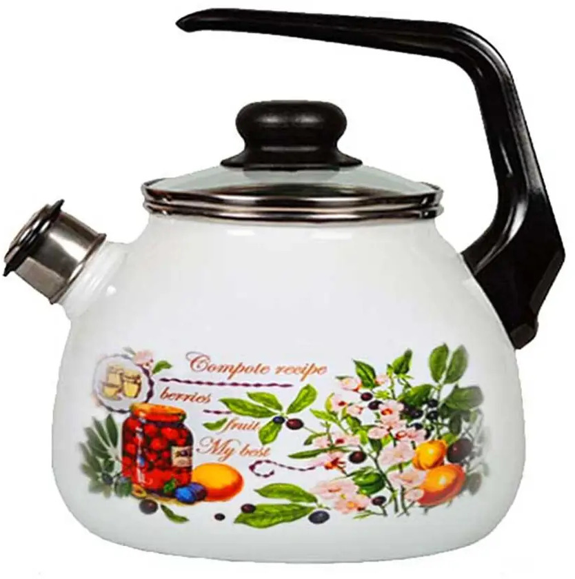 91548354 Чайник Стальэмаль Вкусный компот 3 л эмалированная сталь цвет разноцветный STLM-0883518