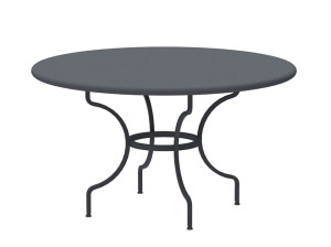Круглый металлический садовый стол