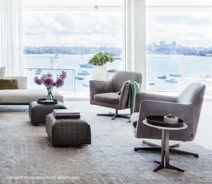 Тканевое вращающееся кресло с подлокотниками Flexform LUCE ARCH-00150910 - Вид №1