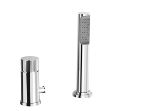 Смеситель для ванны с 2 отверстиями и ручным душем