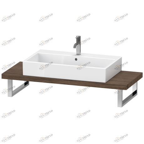 XL100C02121 Консоль для накладной и встраиваемой сверху раковины компакт, Толщина консоли 45 мм X-Large #XL100C 480 мм Орех темный декор Duravit