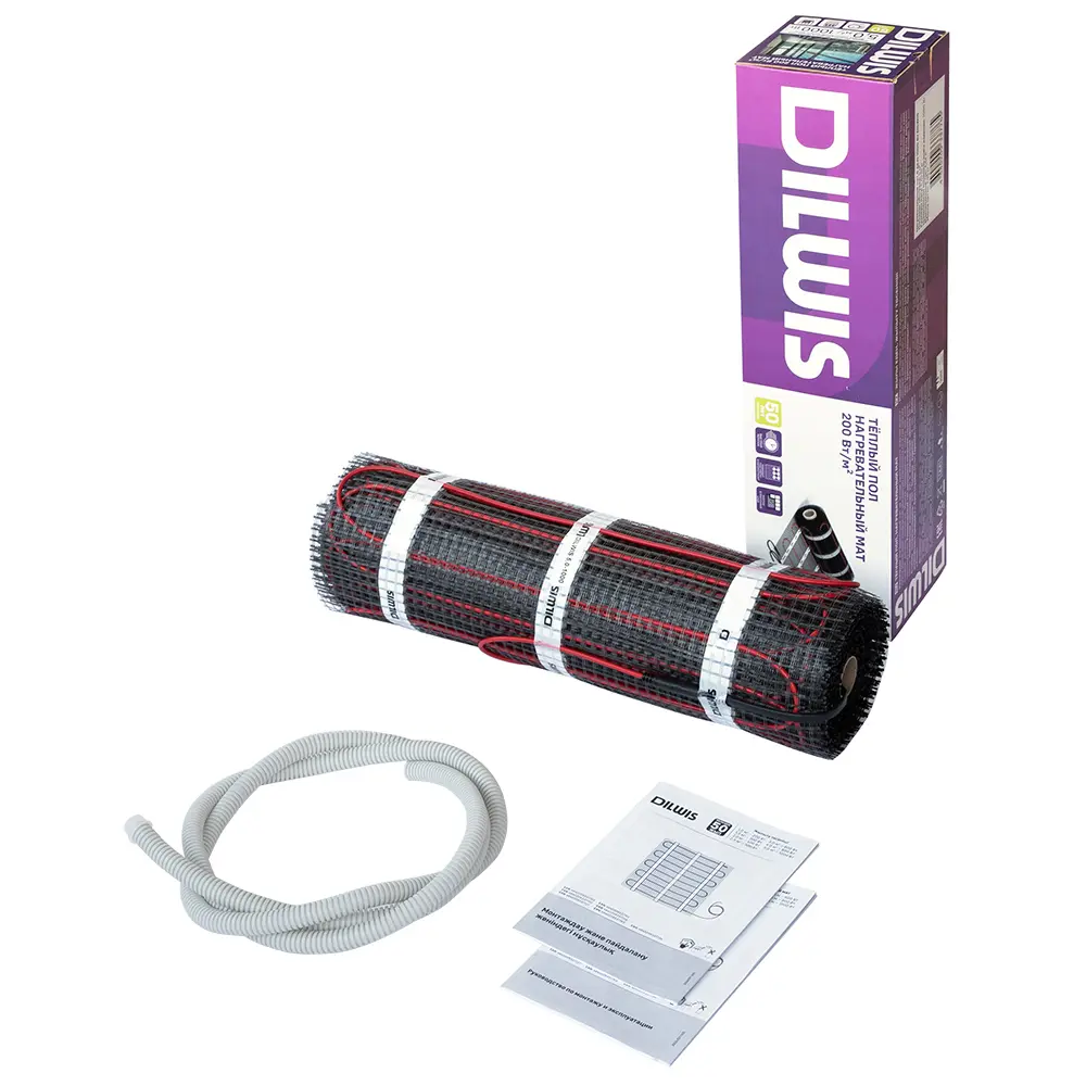 DILWIS Нагревательный мат для системы теплого пола 1.5 м² 300 Вт 89398473 STLM-1344920