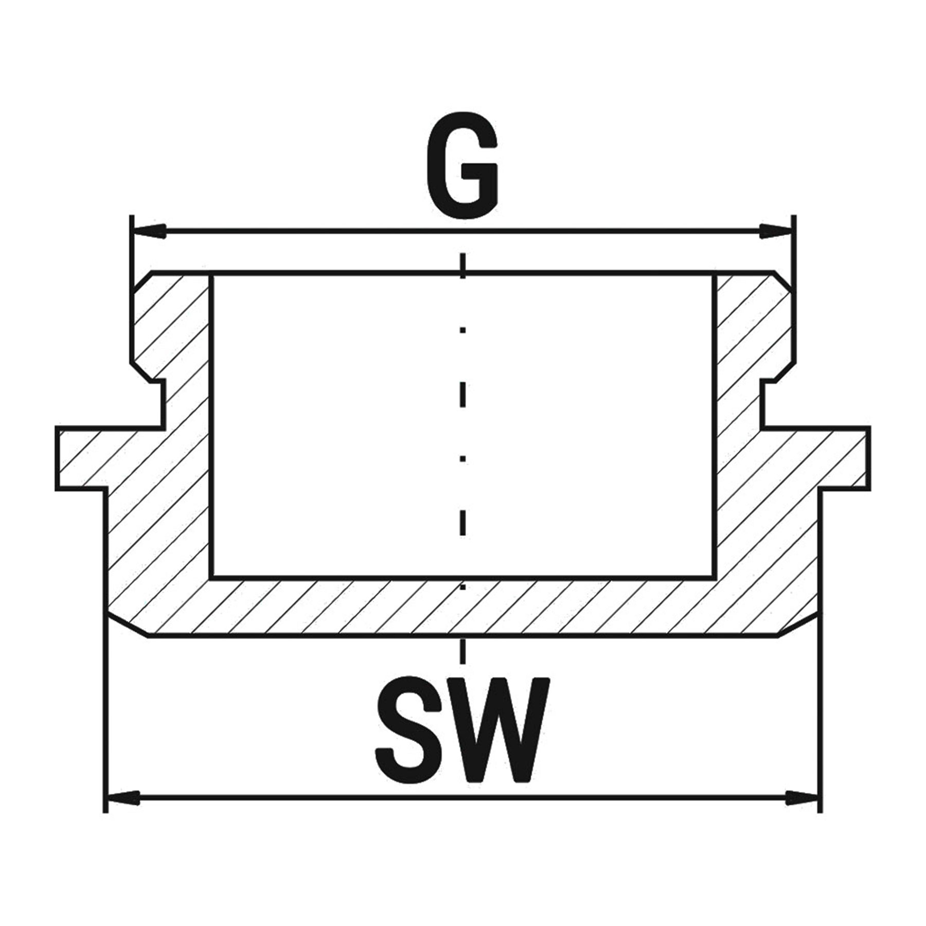 VF.041.000.012 Valfex Закладная для вентиля и фильтра, наружная резьба  - Вид №1
