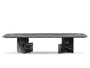 Прямоугольный стол из черного мрамора Marquina