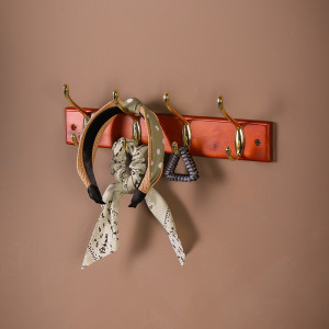 Вешалка для пальто и шапки , 400x70x50 мм, темная сосна LJPS0020 Public Steel Россия