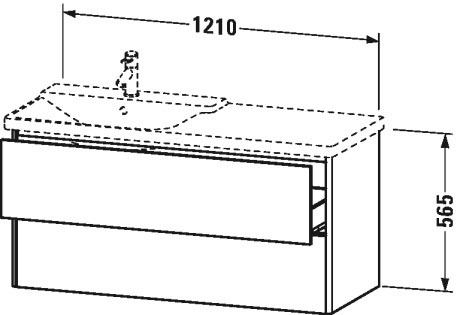 XS418602222 XSquare Тумбочка подвесная Белый глянцевый декор Duravit - Вид №1