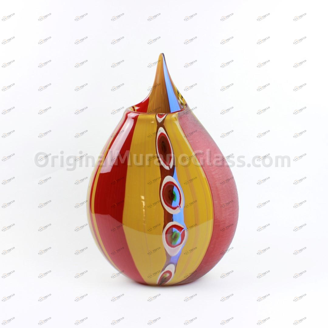113 ORIGINALMURANOGLASS Ваза Чезара - автор Afro Celotto - муранское стекло OMG 45 см 