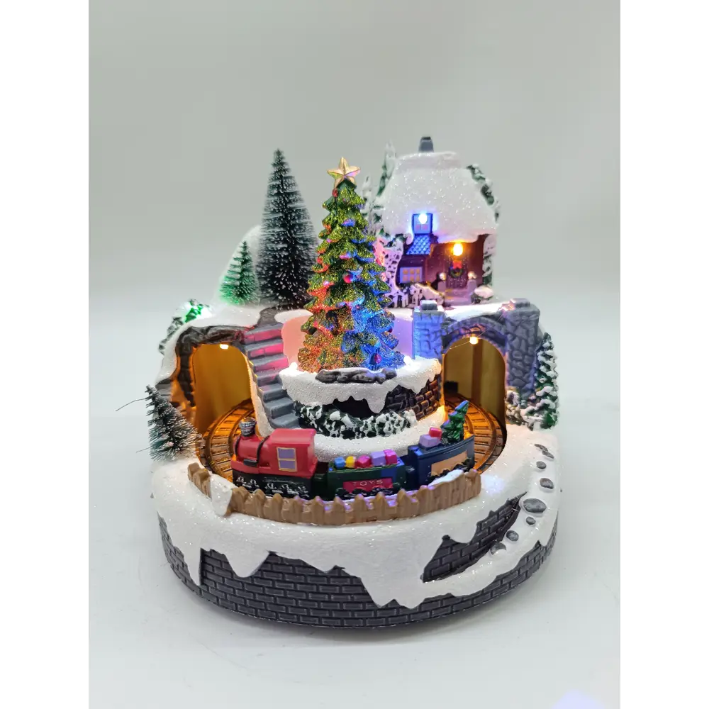 87547216 Композиция новогодняя светодиодная Поезд вокруг елки 19x19x18 см STLM-1532552 Santreyd  - Вид №8