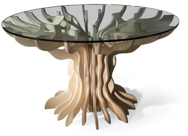 ALBEDO Круглый стол из березы и хрусталя Tale sun-id-1423582 - Вид №4